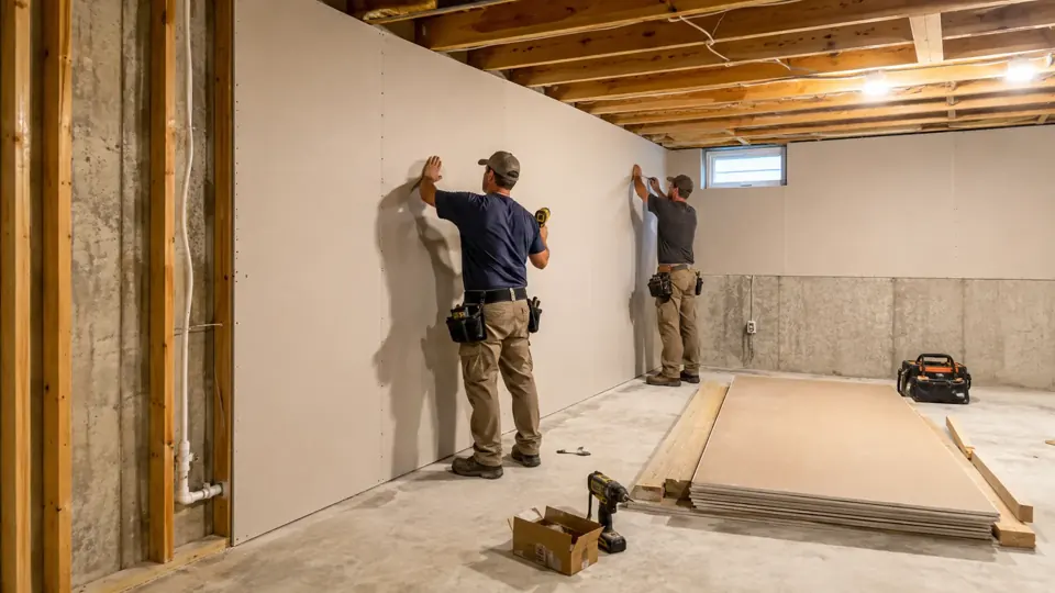 Basement Drywall Installation project in Springfield, Missouri
